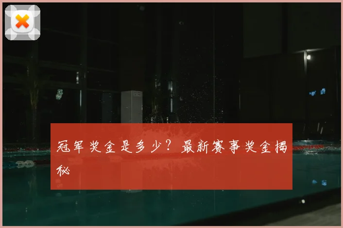 冠军奖金是多少?最新赛事奖金揭秘